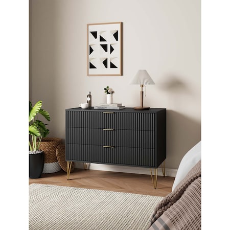 Manhattan Comfort DUMBO Dresser in Black DR001-BK